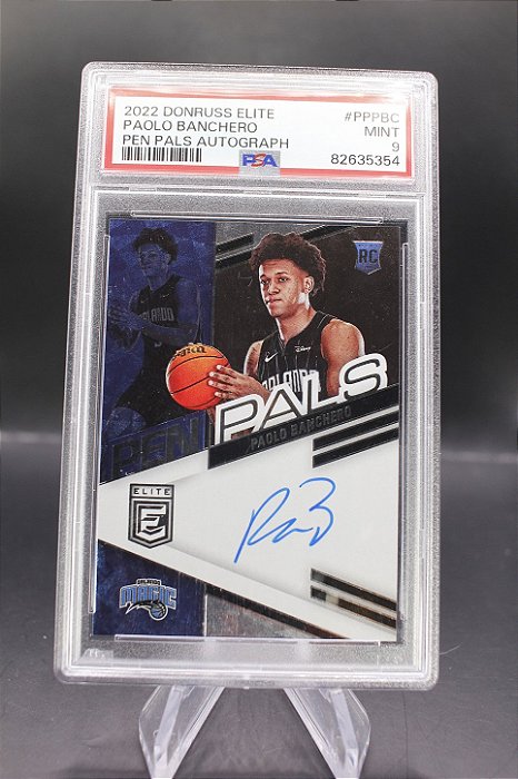 Paolo Banchero - 2022-23 Panini Donruss Elite Rookie Auto Pen Pals Magic PSA 9
