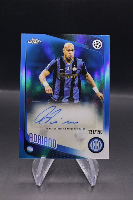 Adriano - 2025-26 Topps Chrome UEFA Blue Auto /150 Inter Milan