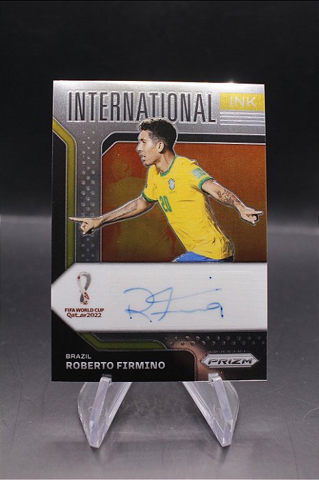 Roberto Firmino - 2022 Panini Prizm World Cup International Ink Auto Brasil