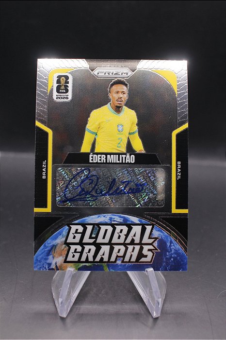 Eder Militao - 2026 Panini Prizm World Cup Global Graphs Auto Brasil