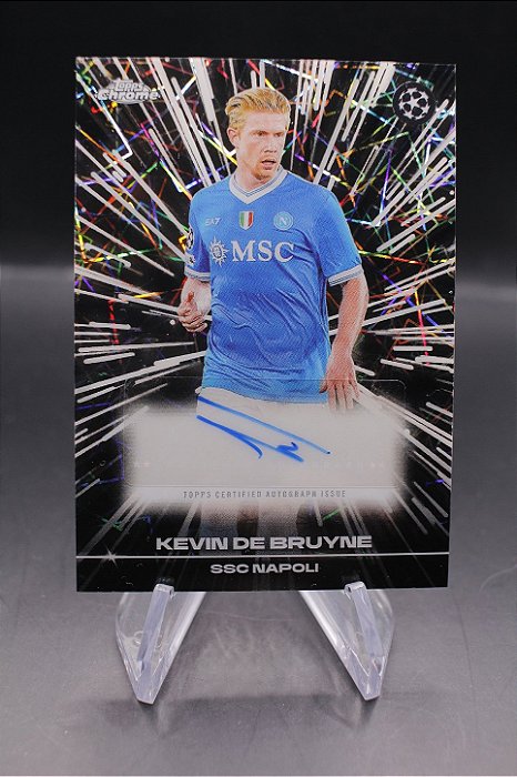 Kevin de Bruyne - 2026 Topps Chrome UEFA Black Velocity Auto Napoli