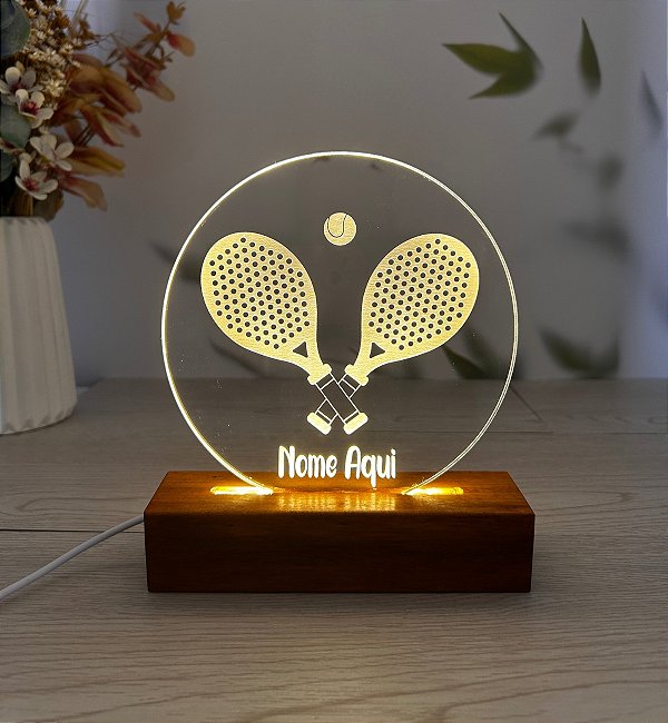 Luminária Beach Tennis- Personalize