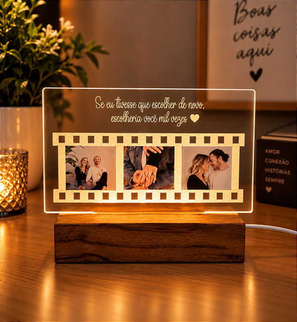 Luminária LED Personalizada Filme