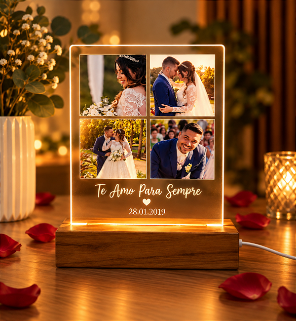 Luminária Fotos - Personalize