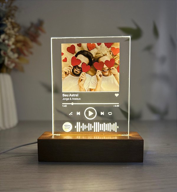 Luminária Spotify - Personalize