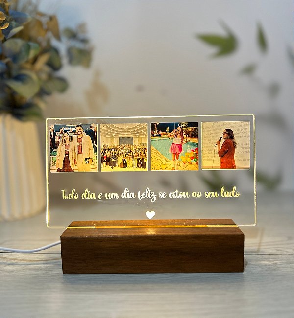 Luminária Grade de fotos  - Personalize