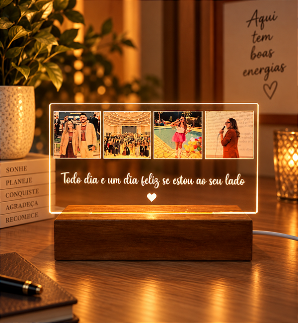 Luminária Grade de fotos - Personalize