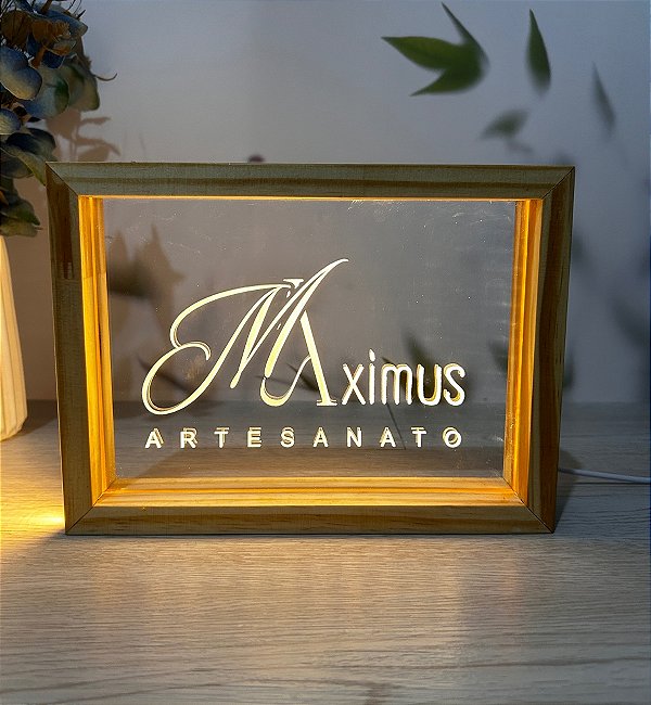 Porta-Retrato Luminária  Logo   - Personalize