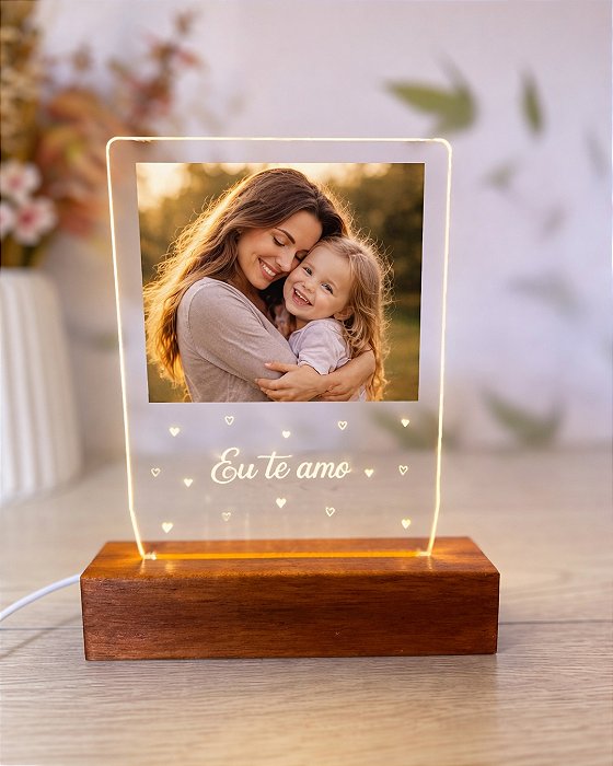 Luminária Foto Dia Das Mães - Personalize