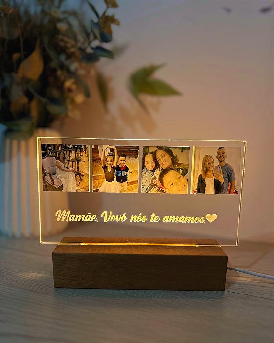 Luminária Grade dia das Mães - Personalize