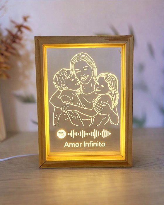 Porta-Retrato Dia das Mães Desenho - Personalize