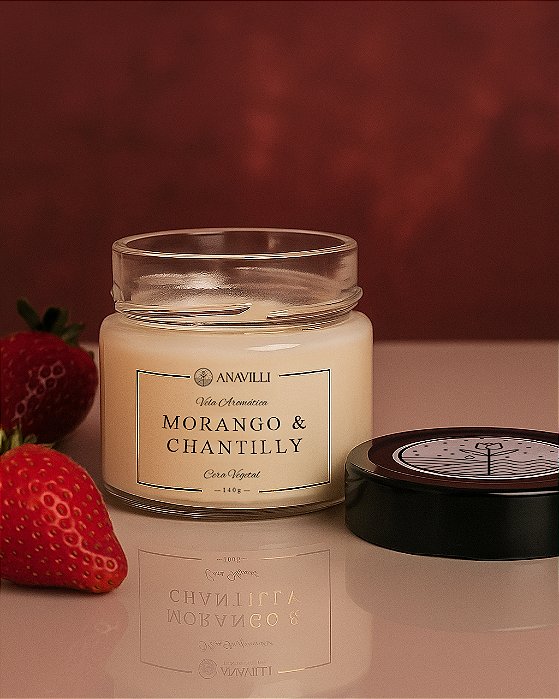 Vela Aromática - Morango c/ Chantilly - 140gr