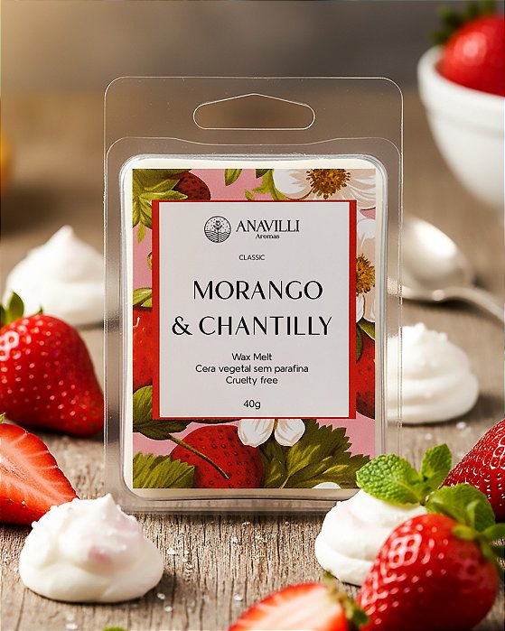 Wax Melt - Morango & Chantilly - 40g