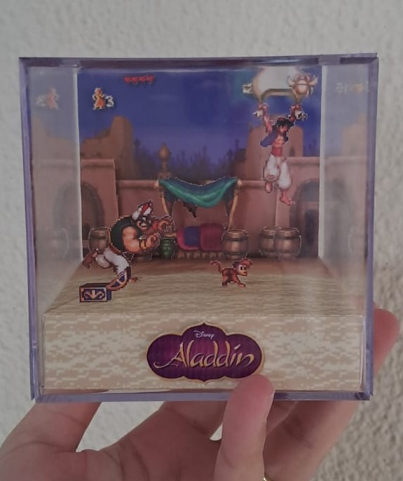 Diorama em Cubo Aladdin 9cmX9cm