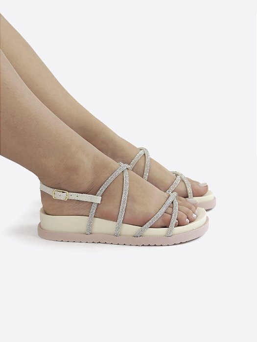 Sandália Papete Flat Bia Calçados Feminino Birken Strass Bilho Trançada  Fosca Moderna - Bia Calçados