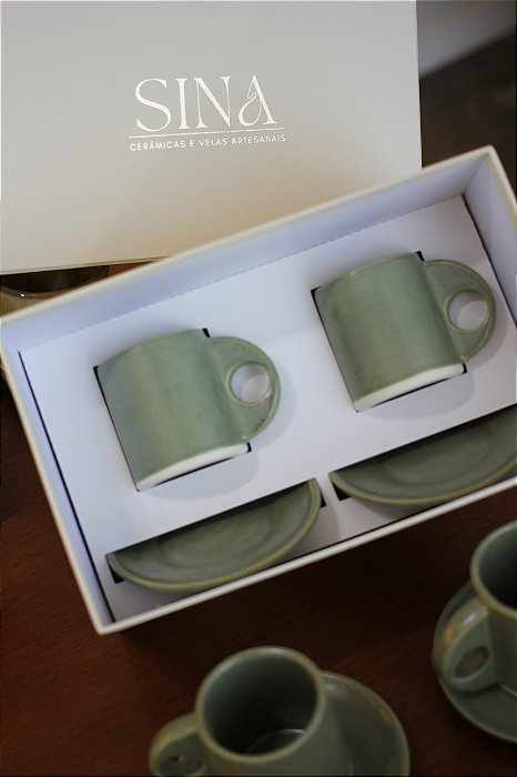 KIT - 2 XÍCARAS GREEN TEA