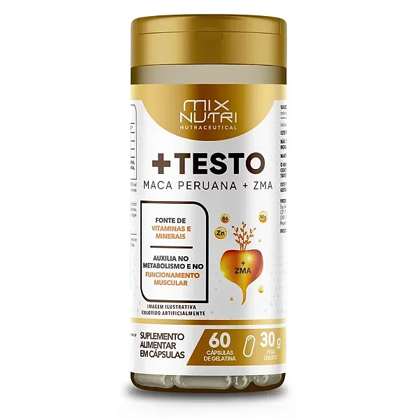 +TESTO (Maca Peruana + ZMA) 60 Caps - Nutri Mix
