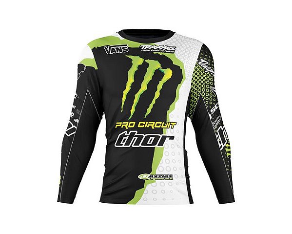 Camisa Motocross Energy Black Personalizada - 123 PERSONALIZADOS