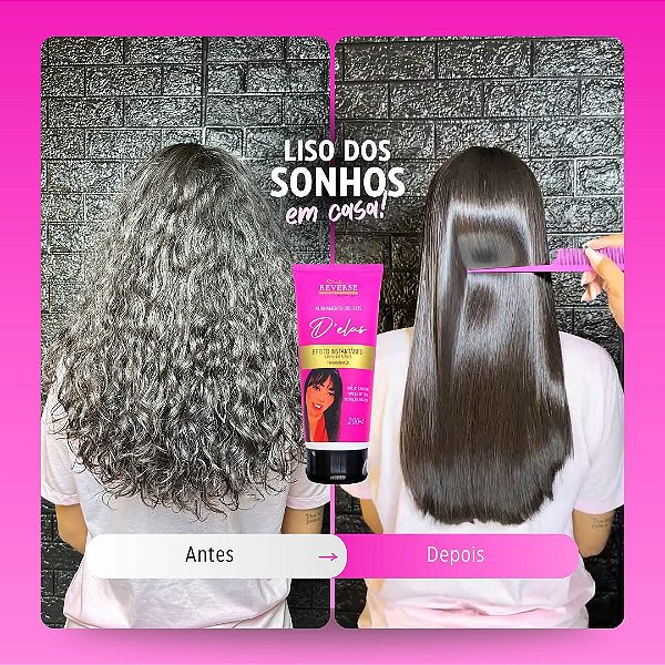 Alinhamento D'elas Progressiva - Liso de Salão em Casa