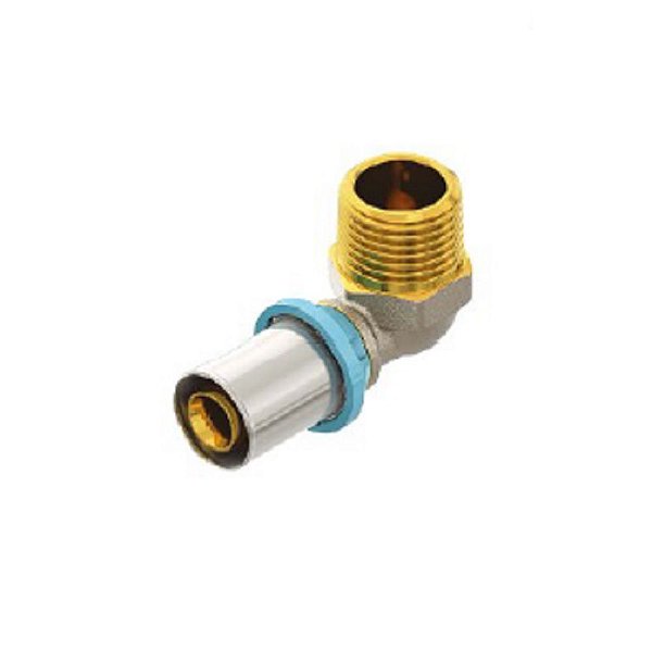 Cotovelo Macho para Água 26mm X 3/4 LBP Prensar Emmeti