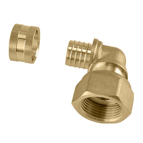 Cotovelo Fêmea Rosca Móvel PEX Água 20X3/4" Kit c/ 12 -Emmeti
