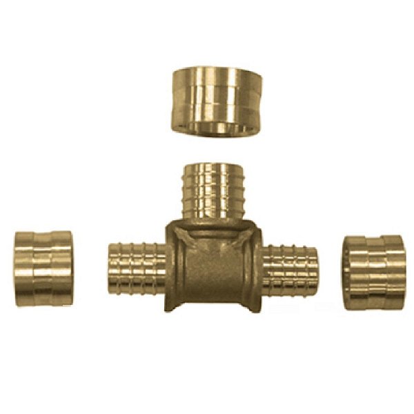 Tê Monocamada PEX Água 16X16X16 Kit c/ 4 - Emmeti