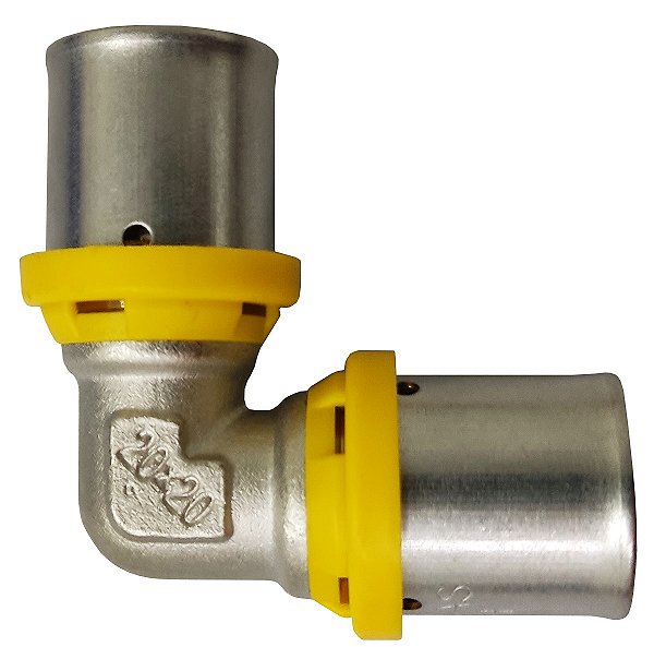 Cotovelo   Prensar Gás 26MMX26MM Multicamada Sferagas Kit com 2 unidades