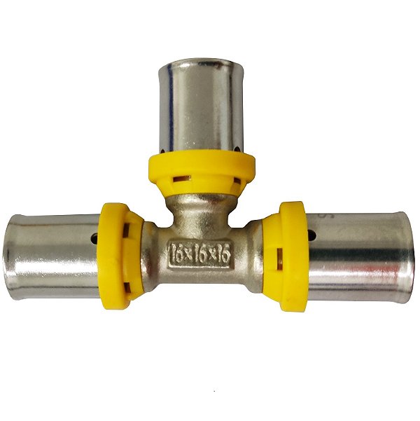 TÊ   Prensar Gás 16X16X16 Multicamada Sferagas Kit com 2 unidades