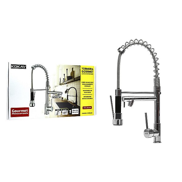 TORNEIRA GOURMET MONOCOMANDO COM SPRAY EXTENSOR