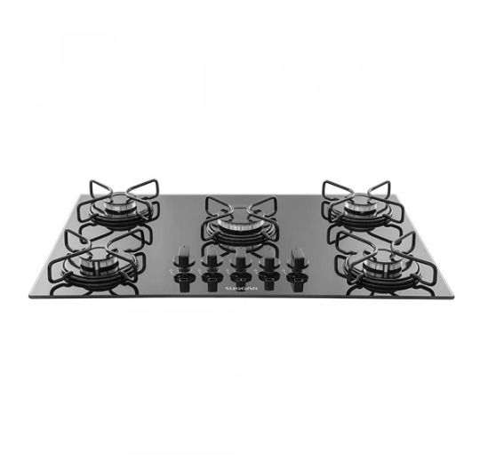 FOGAO 5B SUGGAR COOKTOP ESMALTADO VP GAS PRETO