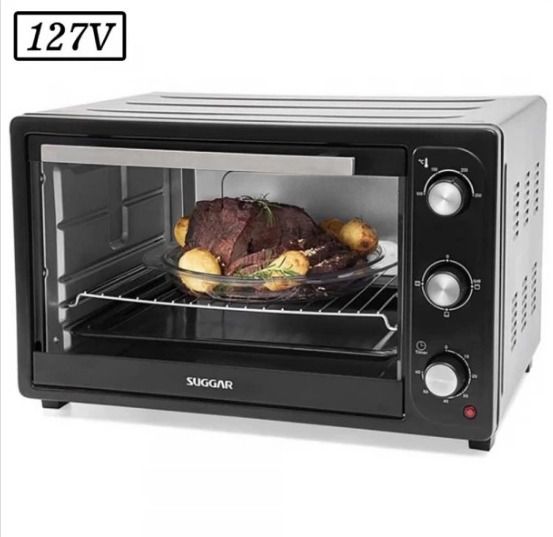 FORNO ELETRICO SUGGAR 50L 127V PRETO