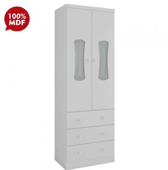 ROUPEIRO 2P. ABRIR 3G PEROBA LUNA BRANCO BRILHO