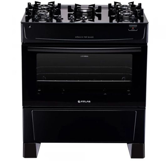 FOGAO 5B ATLAS MONACO TOP GLASS PRETO