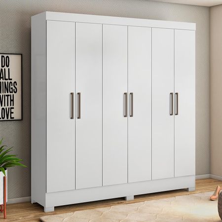 Guarda Roupa Casal Prático 6 Portas - Demóbile