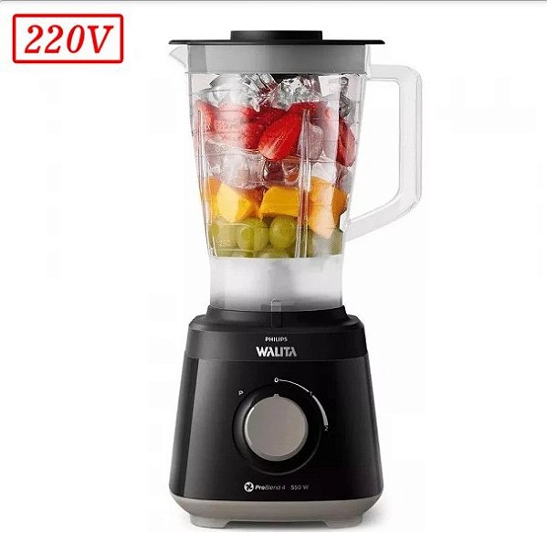 LIQUIDIFICADOR PHILIPS WALITA DAILY 550W 2 VEL 220V PRETO