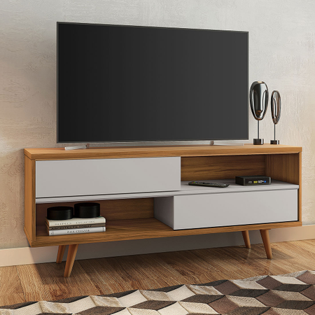 Bancada NT1180 com portas deslizantes, ideal para tvs até 50