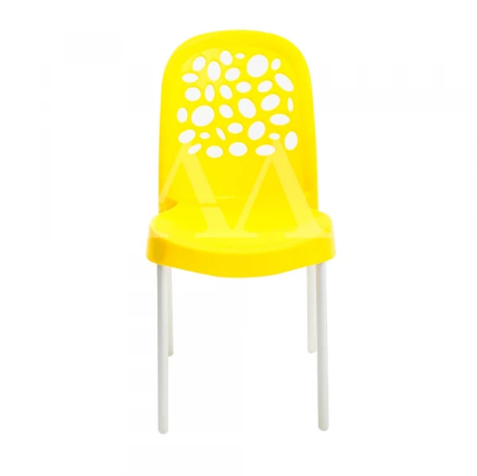 CADEIRA FORTE PLASTICO DELUXE REDONDA AMARELA