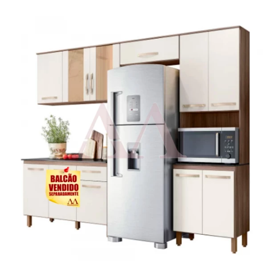 COZINHA NICIOLI FIT CARVALHO NATURE / OFF WHITE CRISTAL
