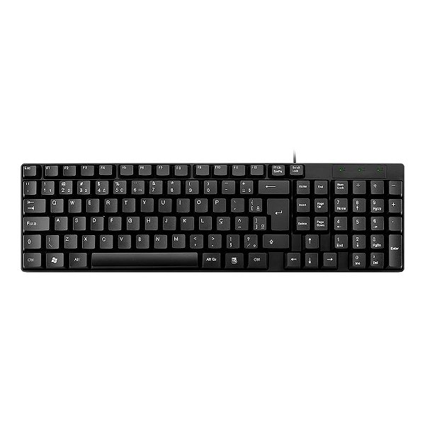 TECLADO MULTILASER COMPACTO C/ FIO USB CABO 12OCM TC193 PRETO