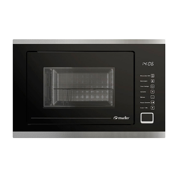 Microondas de Embutir MMO0225G1 25 Litros, Timer Sonoro e Luz no Forno - Mueller