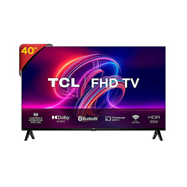Smart TV 40' S5400A FHD Android TV com Wi-fi e bluetooth integrados, controle remoto com comando por