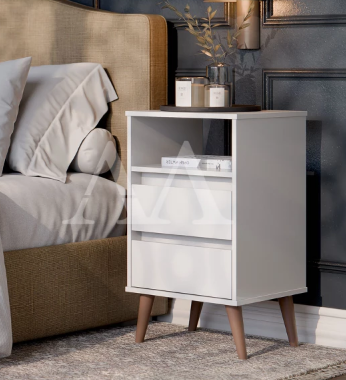 MESA DE CABECEIRA 2G EJ RETRO ROMA BRANCO