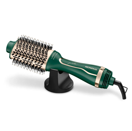 Escova Secadora By Juliette ES-JU-02 Bivolt Mondial Verde Oliva - 1200W, Seca, Alisa e Modela