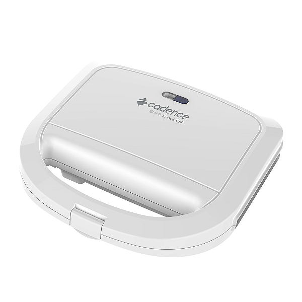 Sanduicheira Cadence SAN265 Branca - Potência 750W, Chapas antiaderentes, Porta-Fio, Trava na Alça