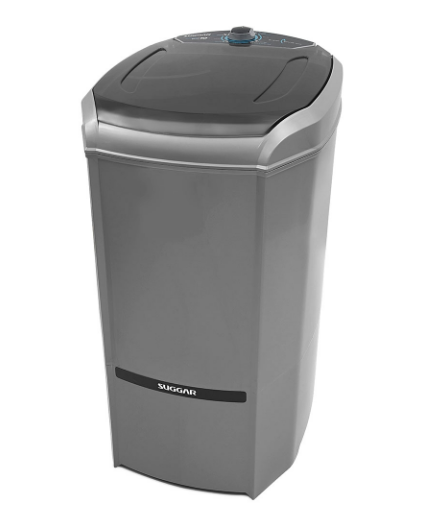 Máquina de Lavar Semi Automática Lavamax Tanquinho ECO Prata 10KG, Dispenser para sabão - Suggar