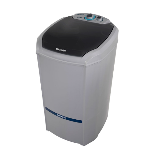 Lavadora Semiautomática 20kg Lavamax Prata Suggar - 6 programas, 3 molhos e desligamento automático