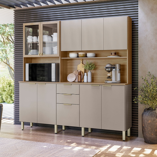 kit Cozinha Compacta Amora 10 Portas, 2 Gavetas | Demóbile