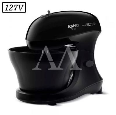 BATEDEIRA ARNO CHEF SM01 1 TIGELA 400W 5 VEL 127V PRETA