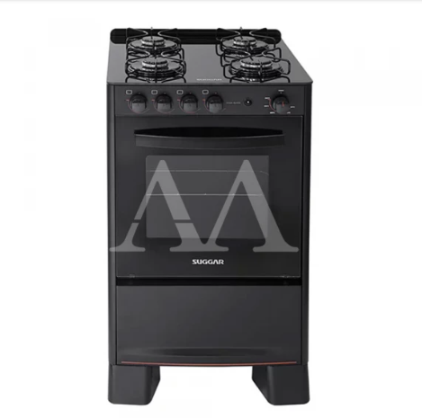 FOGAO 4B SUGGAR PISO COOK GLASS MESA VIDRO PRETO