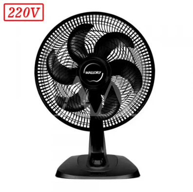 VENTILADOR MALLORY TURBO FRESH 2 EM 1 40CM 6 PAS 3 VEL 220V PRETO
